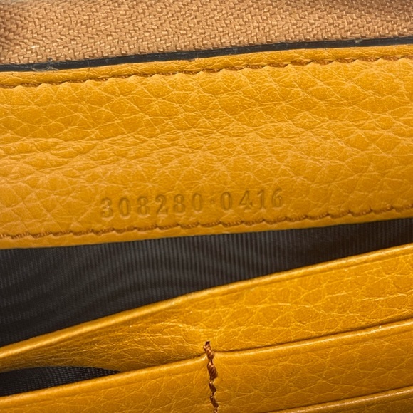 Gucci Orange Leather Soho Zip Continental Wallet w/Box - Picture 10 of 17